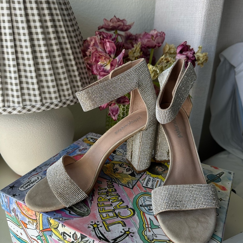 Jeffrey Campbell Elegant Silver Heeled Sandals
